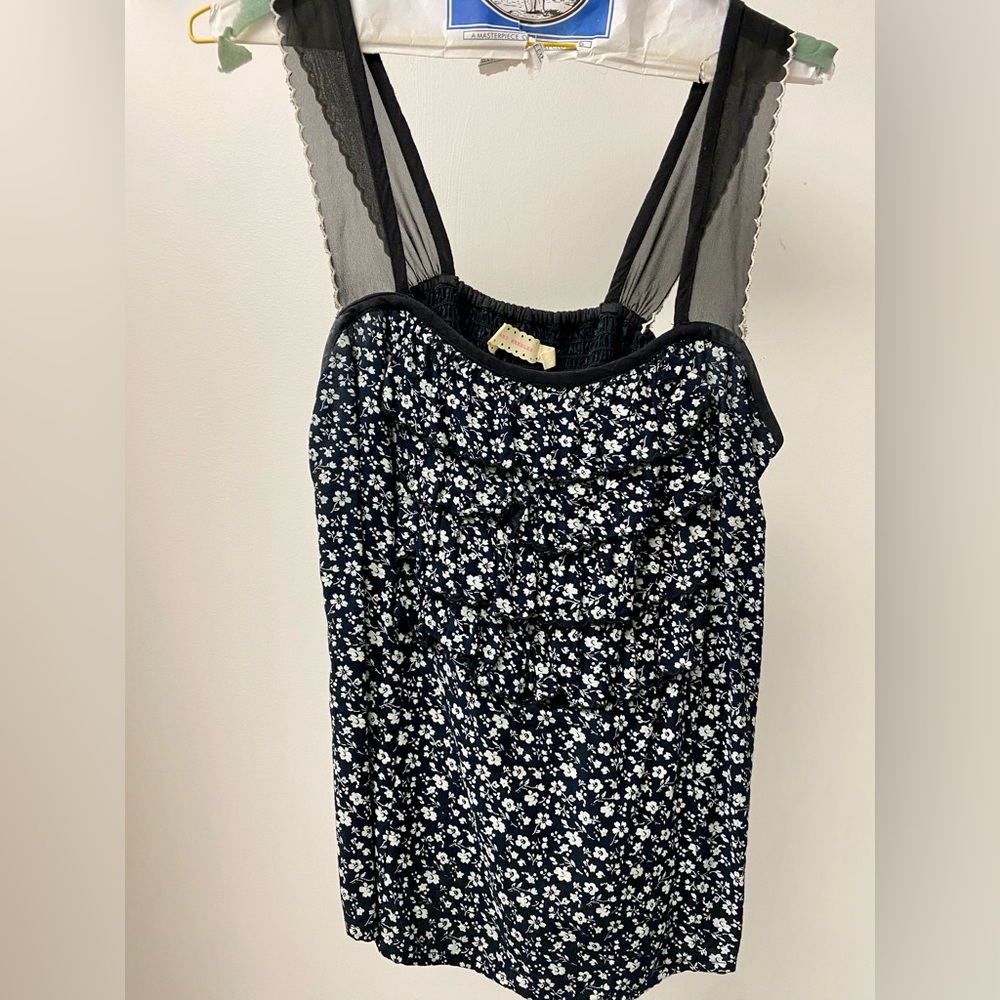 Black & White Floral Blouse